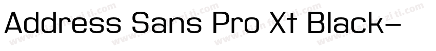 Address Sans Pro Xt Black字体转换